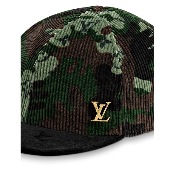 Louis Vuitton Easy Fit Camo Kaki Green Black LV Logo Sun Cap Baseball Hat 58cm - Picture 6 of 12